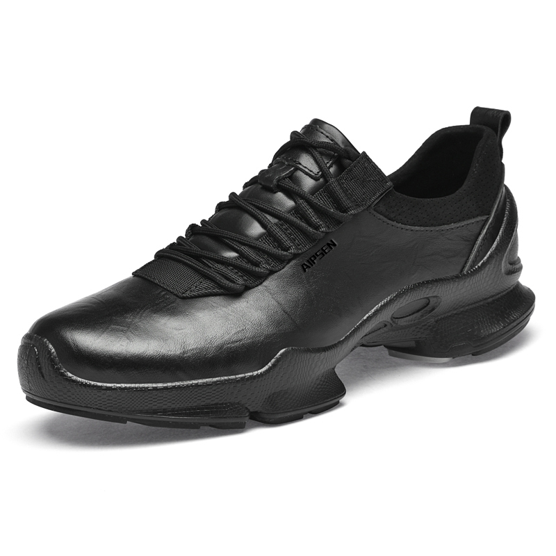 AIPSEN Мужские повседневные кроссовки Low Top черные, цвет Black — фото 2