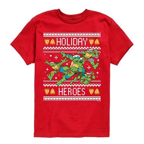 

Футболка с принтом Teenage Mutant Ninja Turtles Holiday Heroes для мальчиков 8-20 Licensed Character, Red