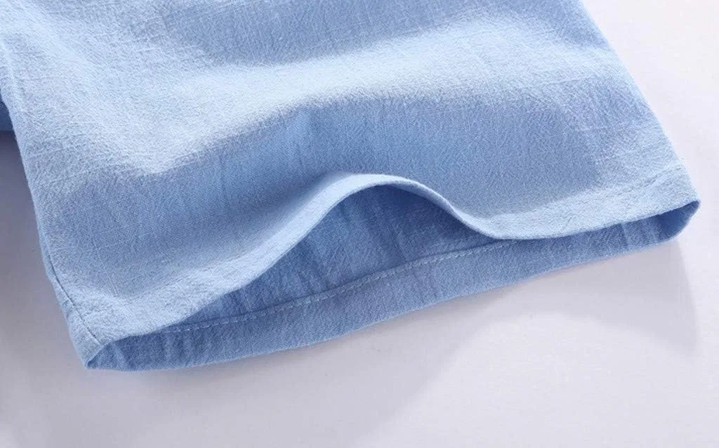 Шорты Active с завязкой, Cotton Linen, Light Blue — фото 2