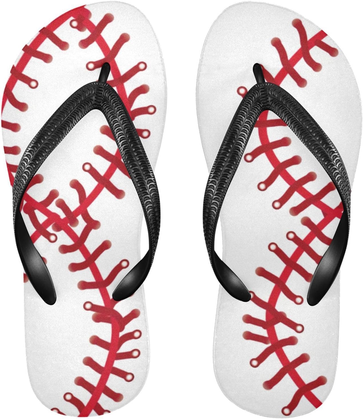 

Красно-белые шлепанцы для пляжа, летние повседневные сандалии для женщин и мужчин, обувь для душа, размер XS Kfbe