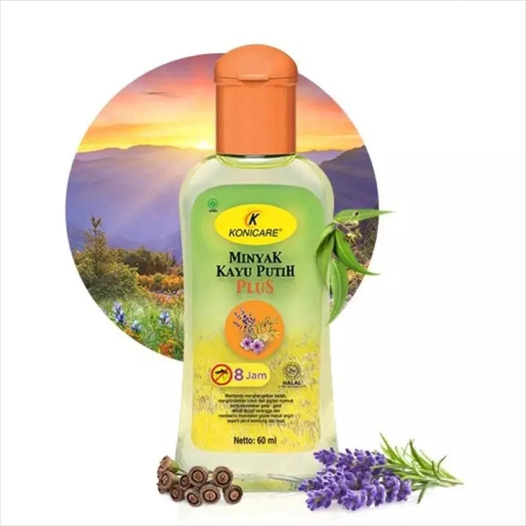 Масло Konicare Minyak Kayu Putih Plus с эфирными маслами лаванды и герани, 60 мл