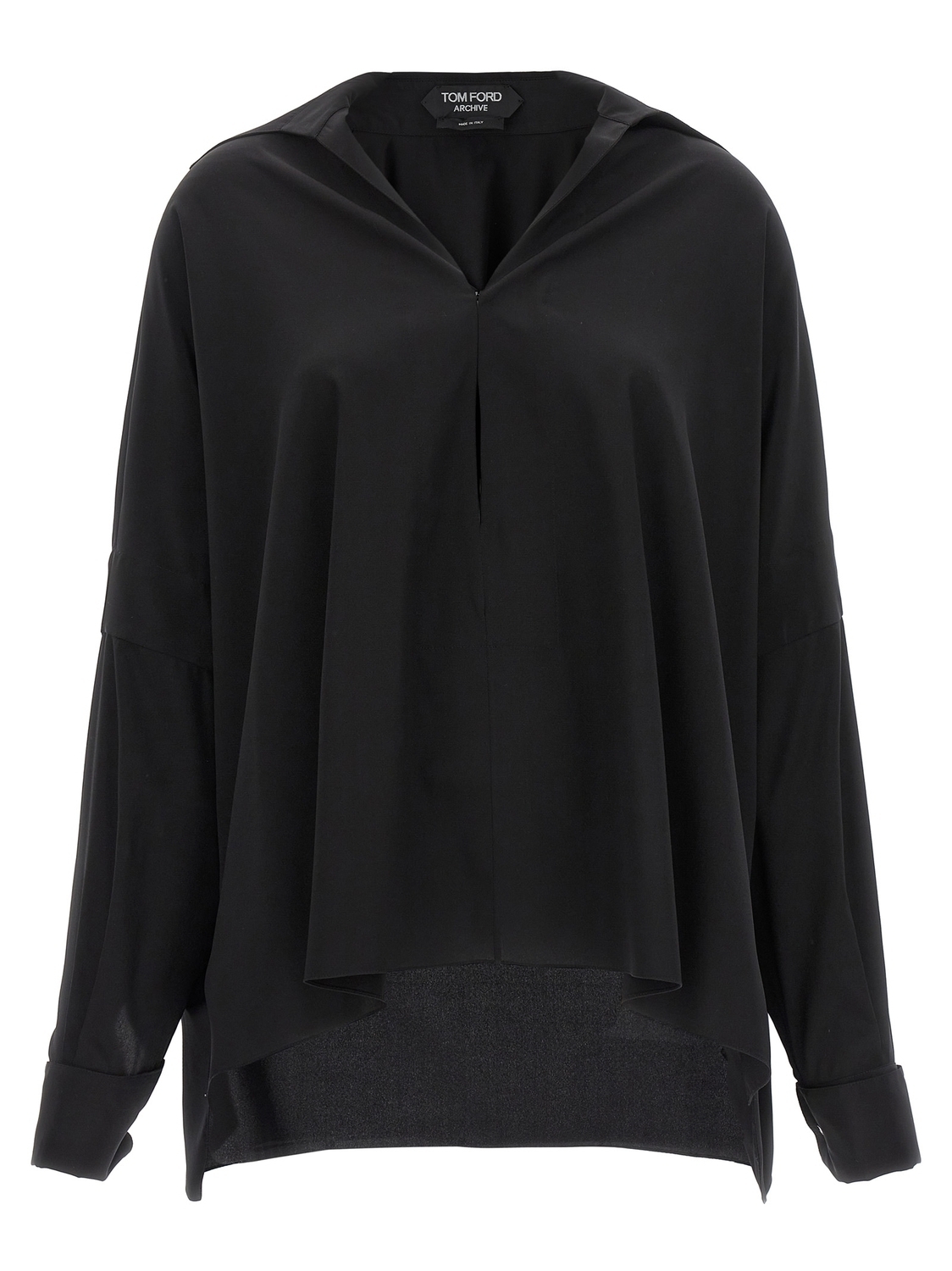 

Рубашка из крепдешина TOM FORD, черный