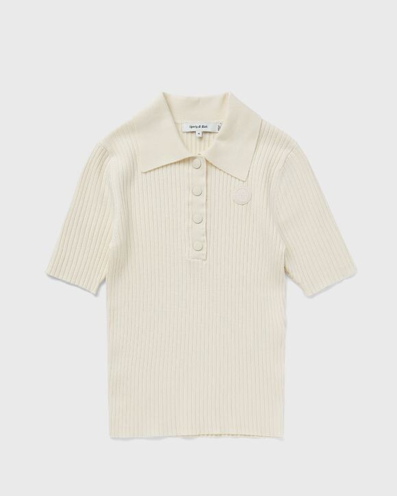 

Топ Sporty & Rich Srhwc Ribbed Polo, кремовый