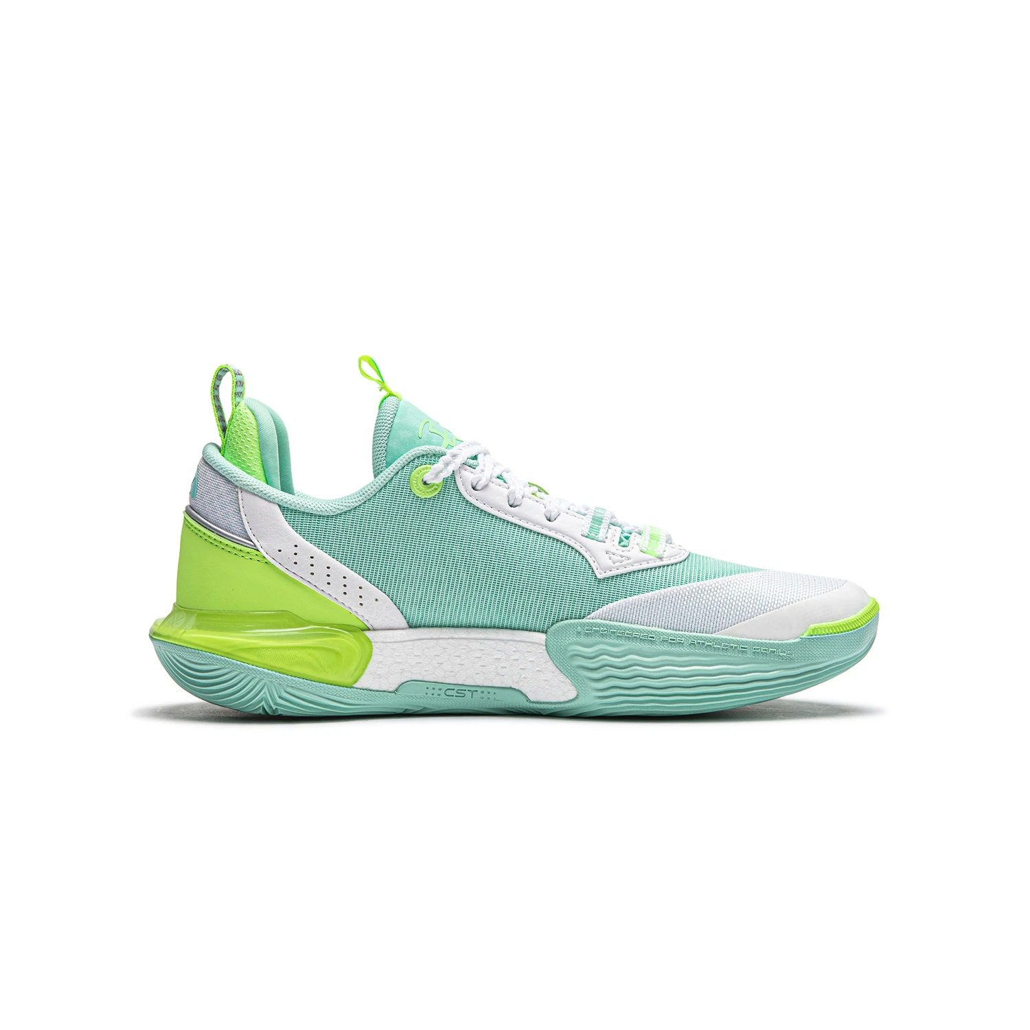 LINING YOUNG All City 12 Low top детские баскетбольные кроссовки White Turquoise — фото 3