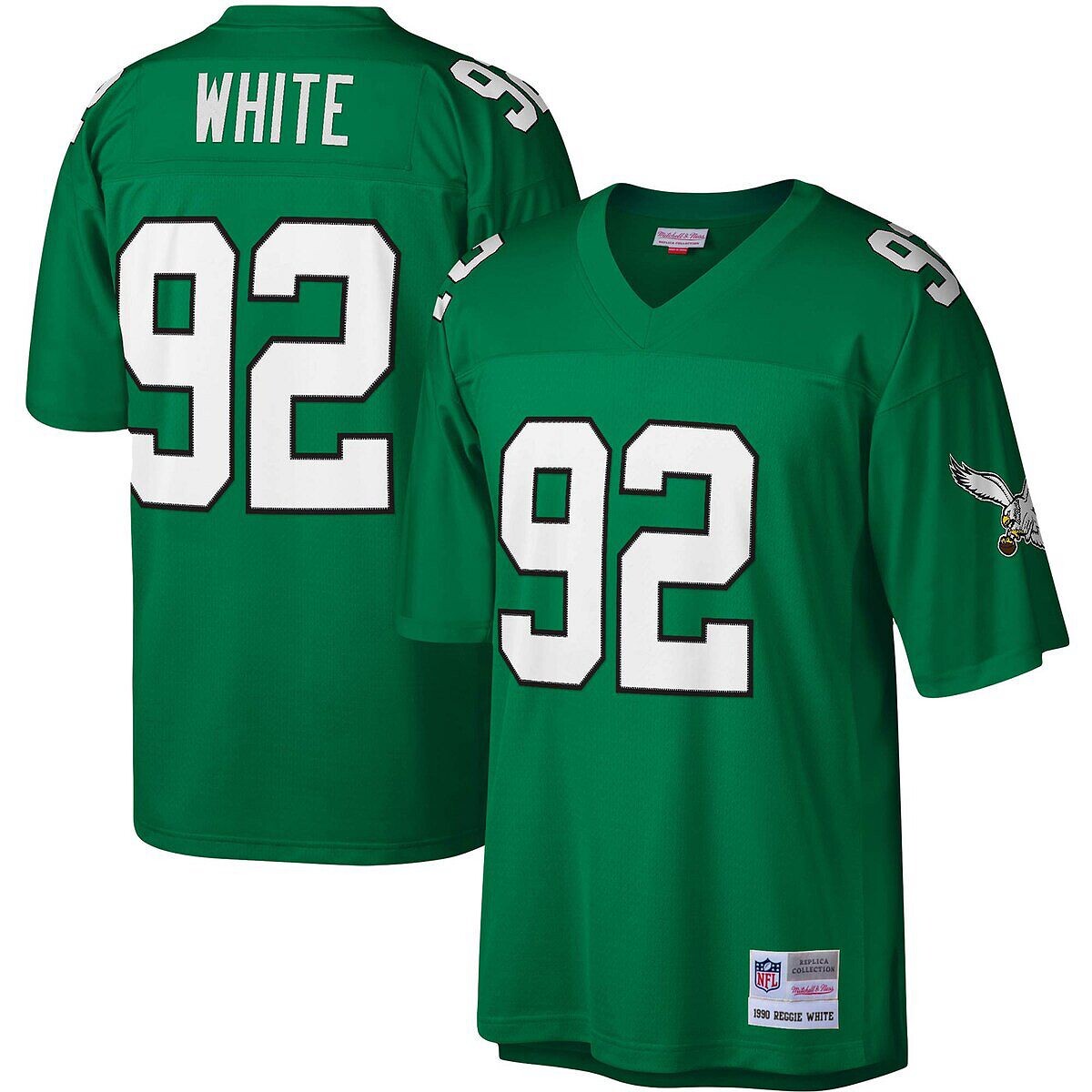 

Мужская футболка Reggie White Kelly Green Philadelphia Eagles Legacy Replica Mitchell & Ness