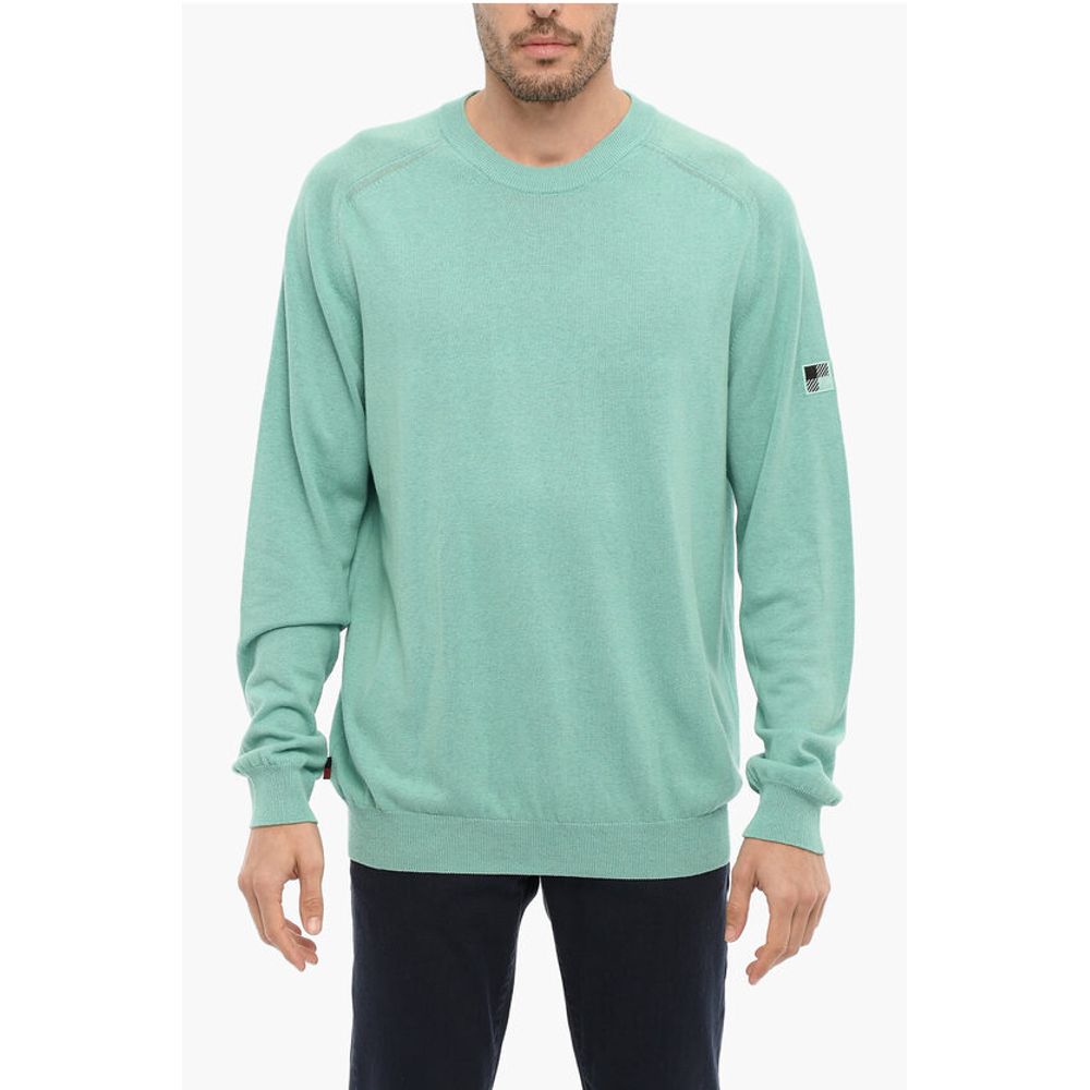 

Свитер с круглым вырезом из хлопка и льна Woolrich, Light Blue