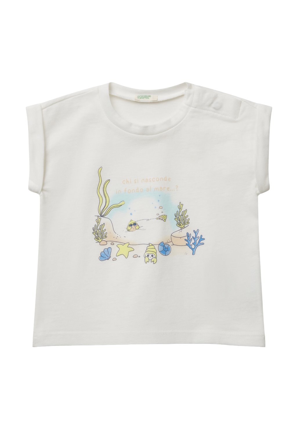 

Футболка с принтом SHORT SLEEVE United Colors of Benetton, белый