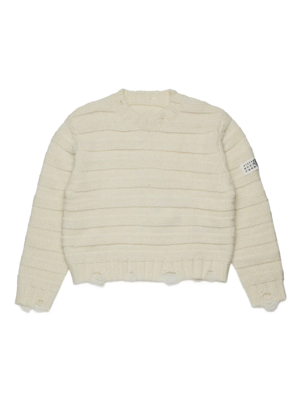 

Джемпер с нашивкой-логотипом MM6 Maison Margiela Kids, белый