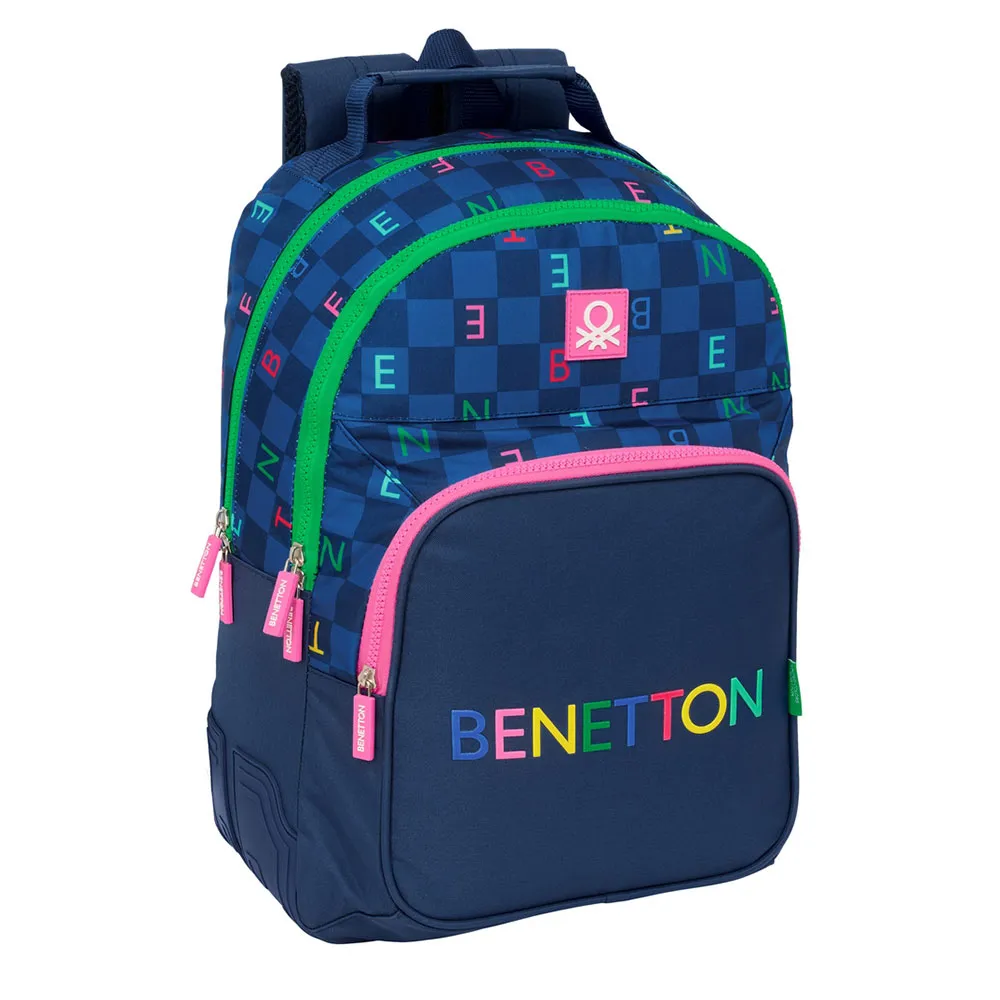 

Рюкзак Safta Benetton Damero 20L 27x33x10 см 612550773, синий