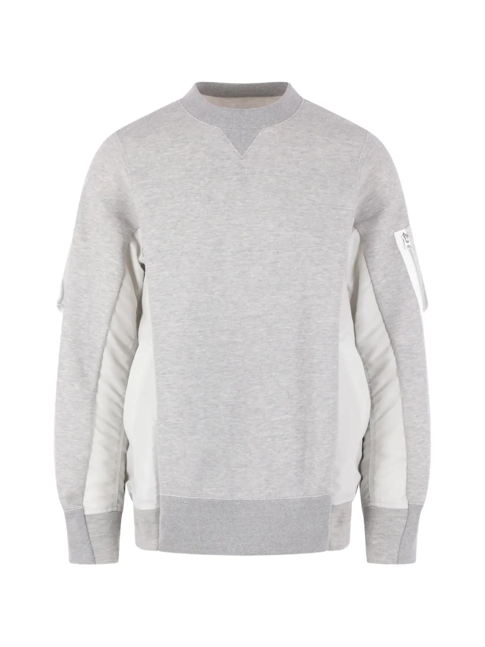 

Свитер с круглым вырезом Sacai, серый