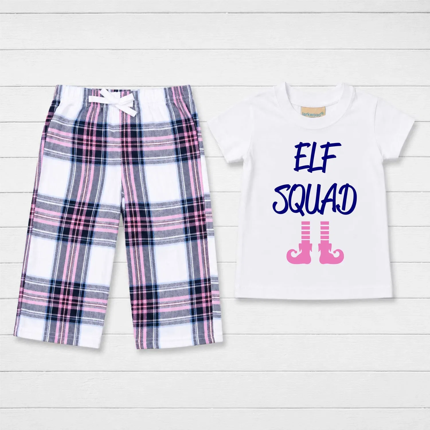 Пижама детская Elf Squad Christmas Matching 60 Second Makeover, розовый — фото 2