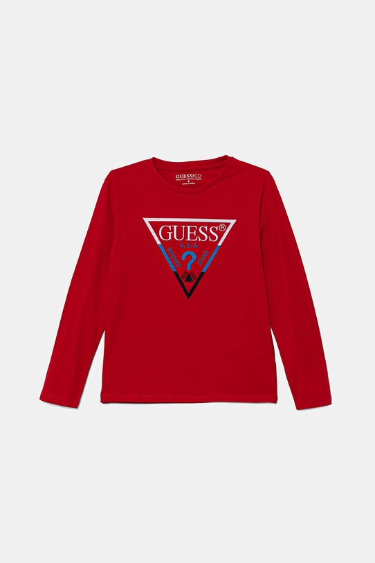 

Детская хлопковая водолазка Guess, красный
