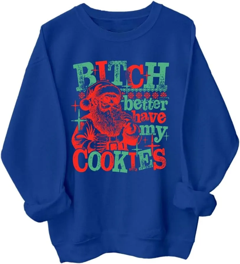 

Рождественский свитшот с капюшоном Santa "Better Have My Cookies" для мужчин и женщин SIMJEW