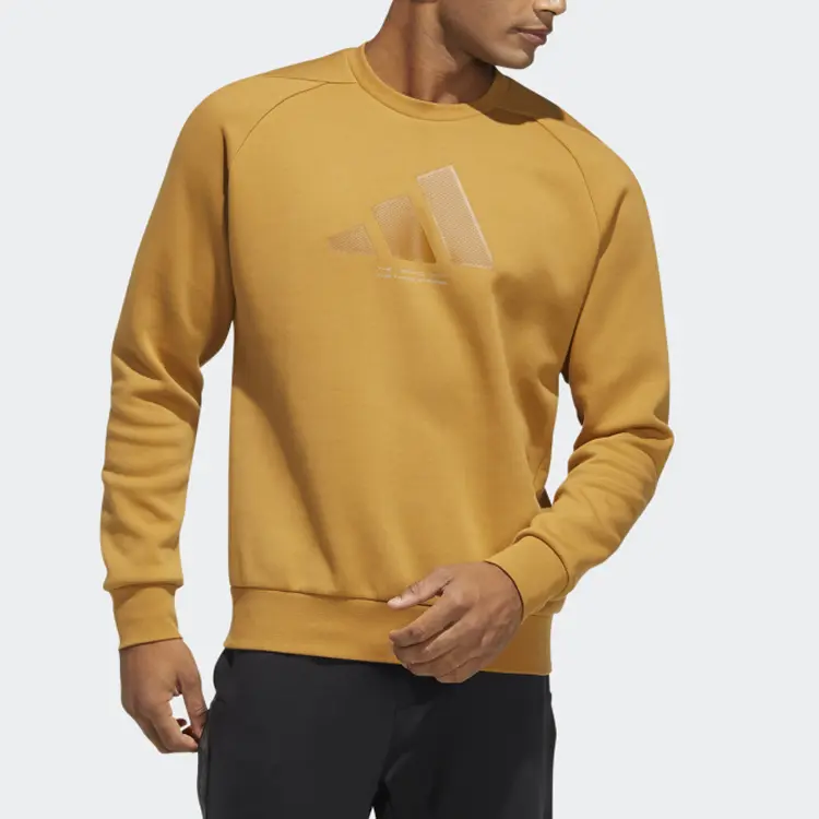 Худи Men's adidas Th Logo Swt Large Logo Round Neck Sports Pullover Brown HE9902 — фото 4