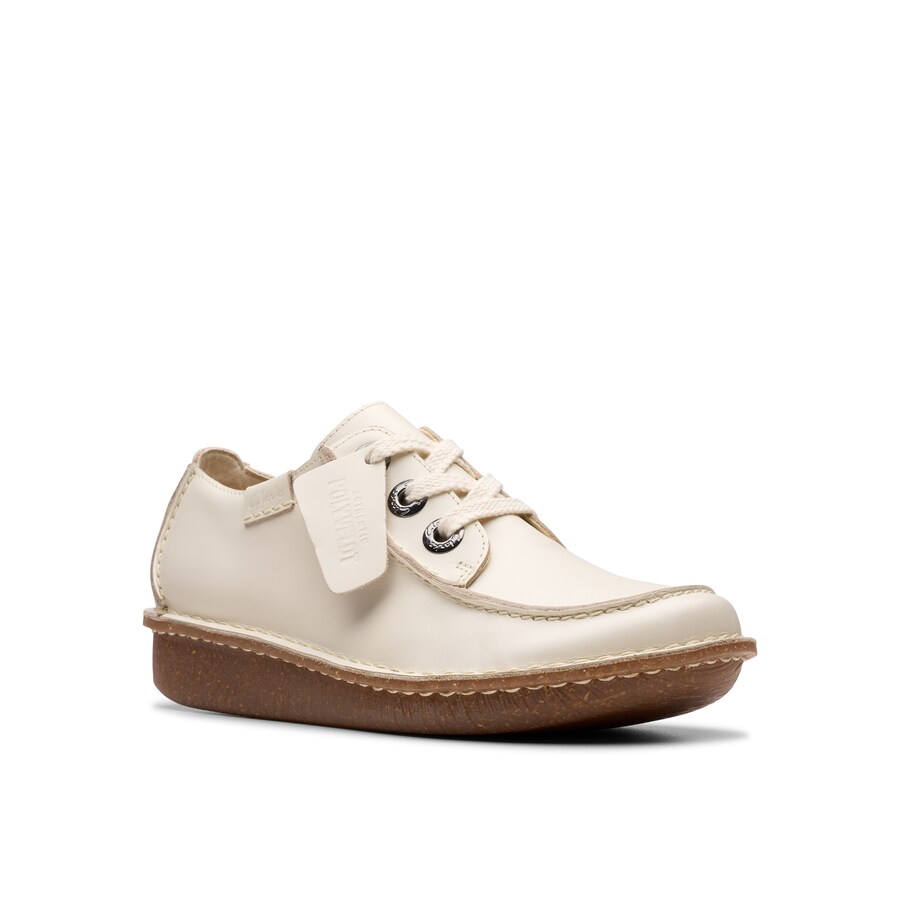 Спортивные кроссовки на шнуровке CLARKS Funny Dream, White — фото 4