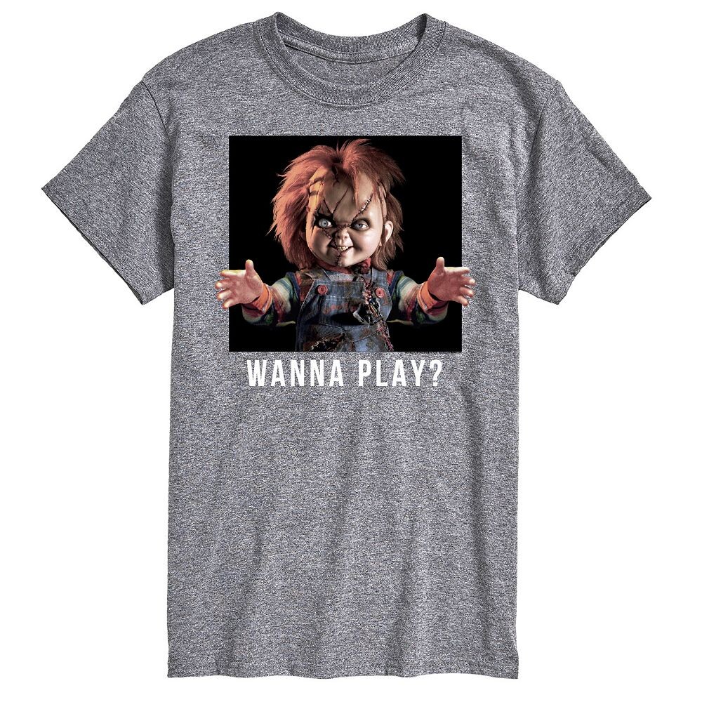 

Футболка с рисунком Big & Tall Chucky Play Licensed Character, серый