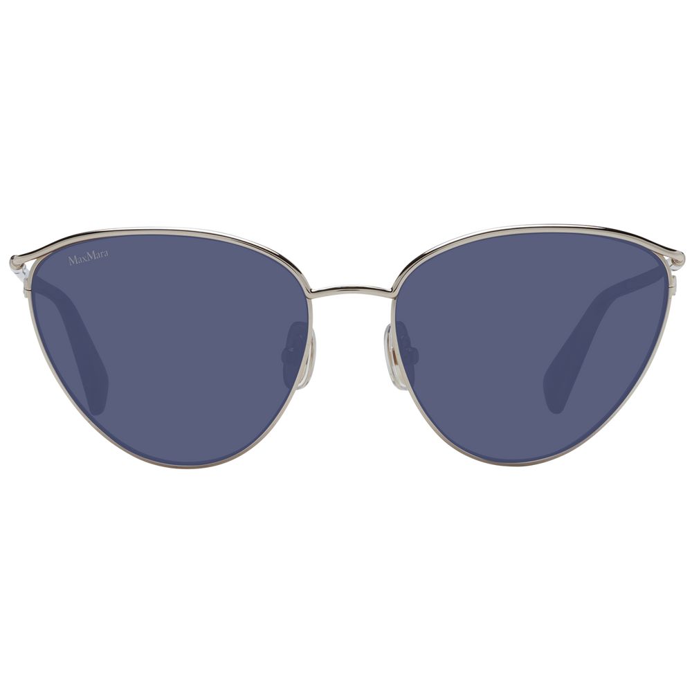 Серебряные женские солнцезащитные очки Max Mara — фото 2