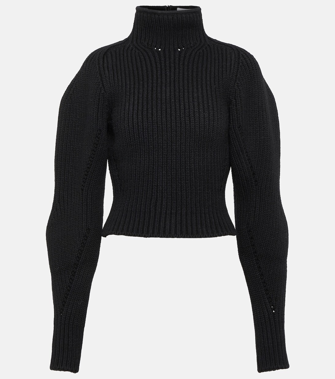 

Свитер с высоким воротником из смесовой шерсти ALAÏA, черный