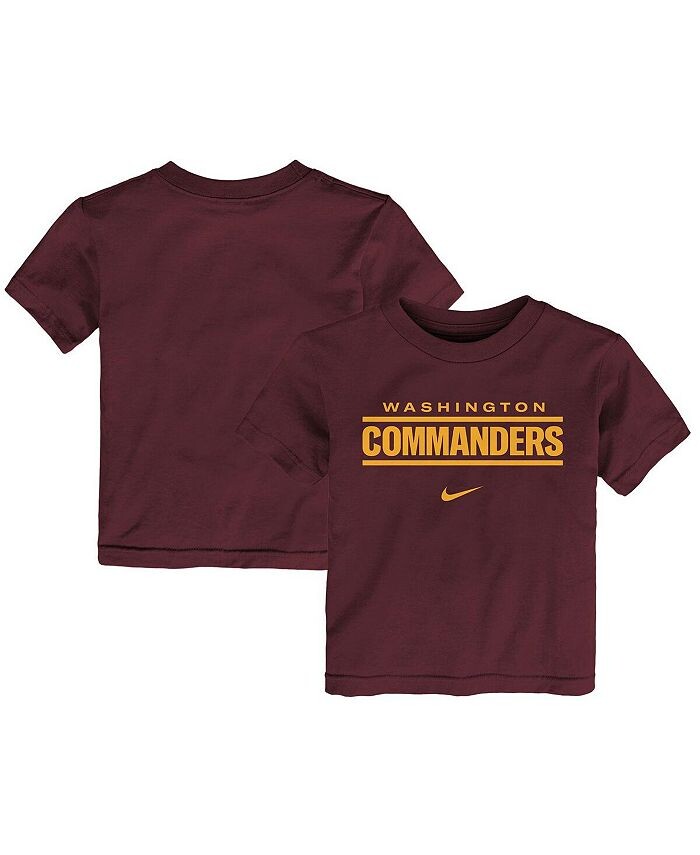 Бордовая футболка с надписью Washington Commanders для новорожденных для дошкольников Nike, красный — фото 2