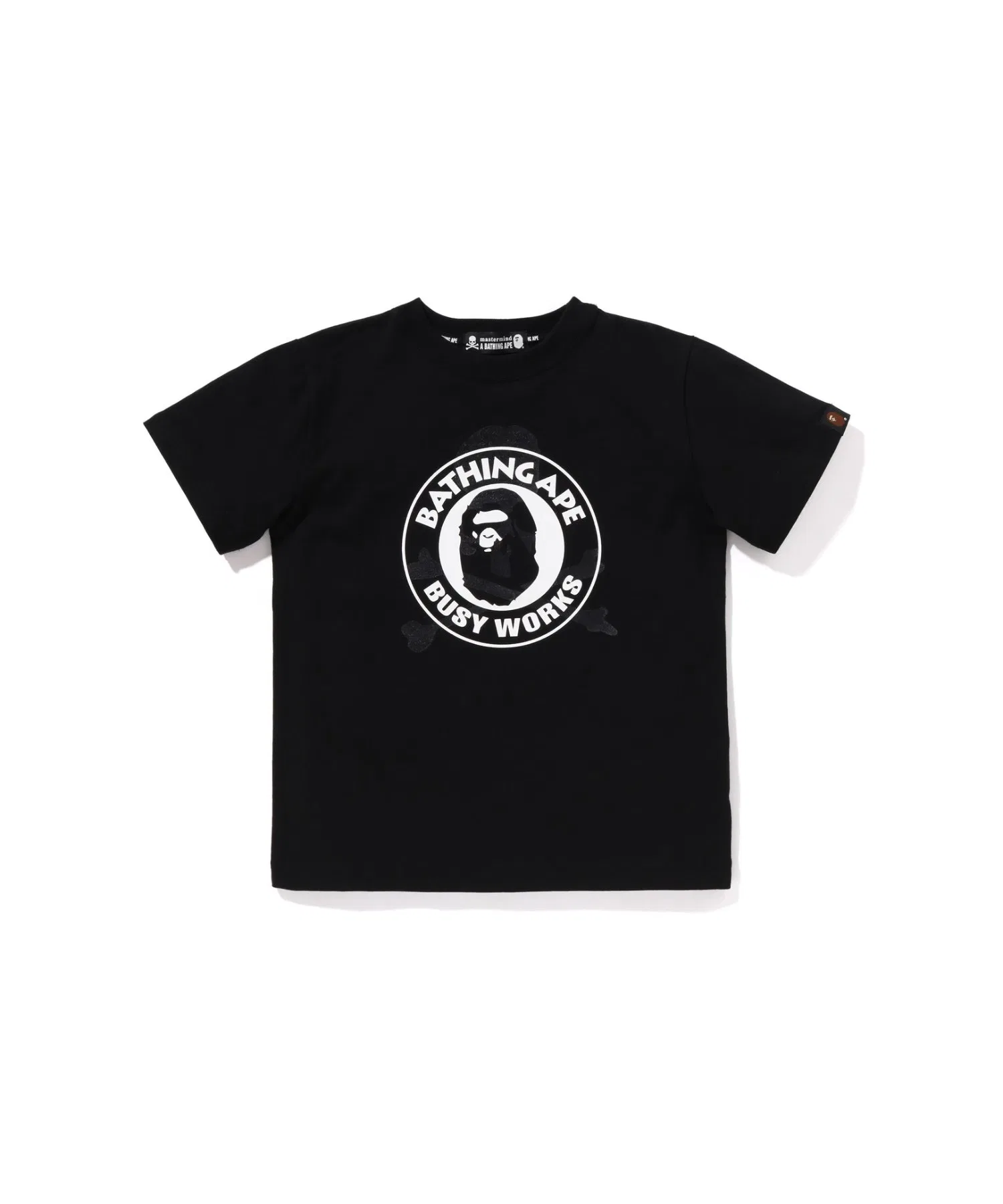 Детская футболка A BATHING APE X MM BUSY WORKS с принтом чёрная