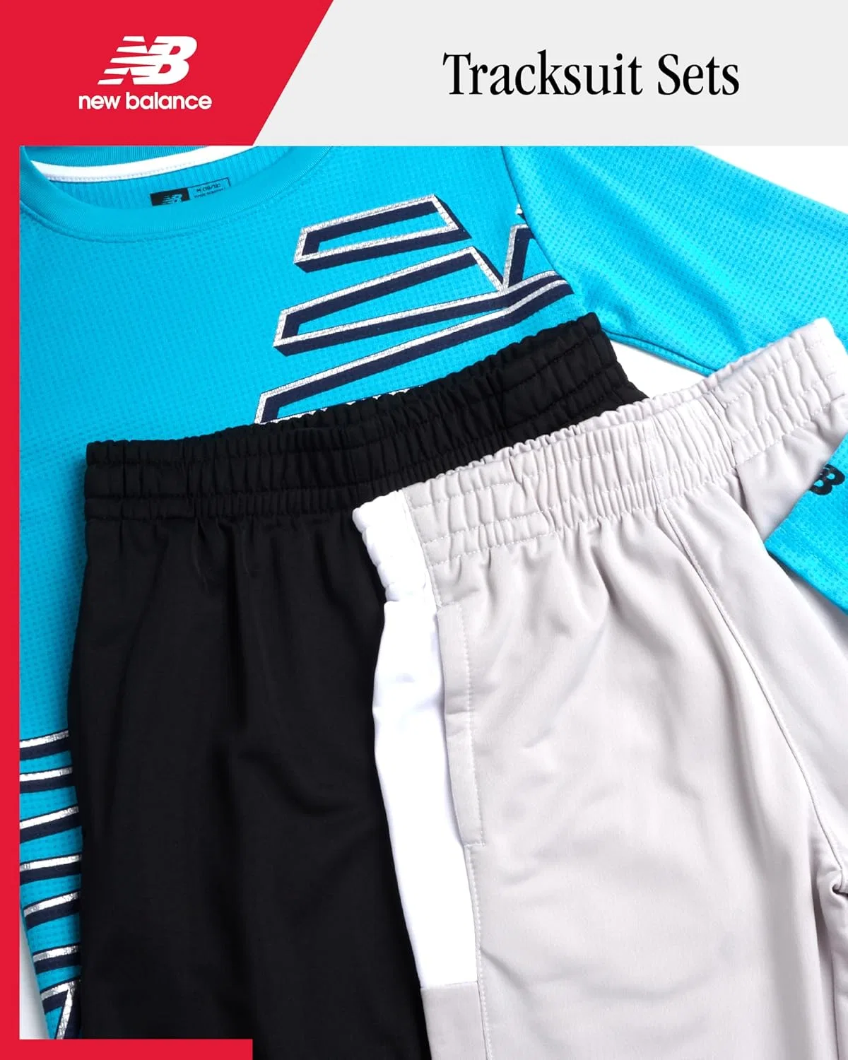 Детский спортивный костюм New Balance, 3 предмета, цвет Sky/Raincloud — фото 2