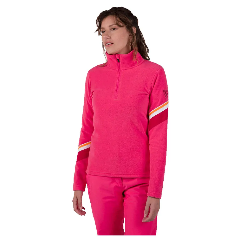 

Флис Rossignol Strawpile half zip, розовый