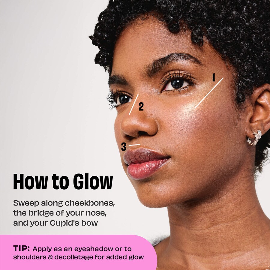 Хайлайтер Glow La La Blurring Powder Highlighter Benefit Cosmetics, 0.1 oz/3 g, Lumi — фото 3