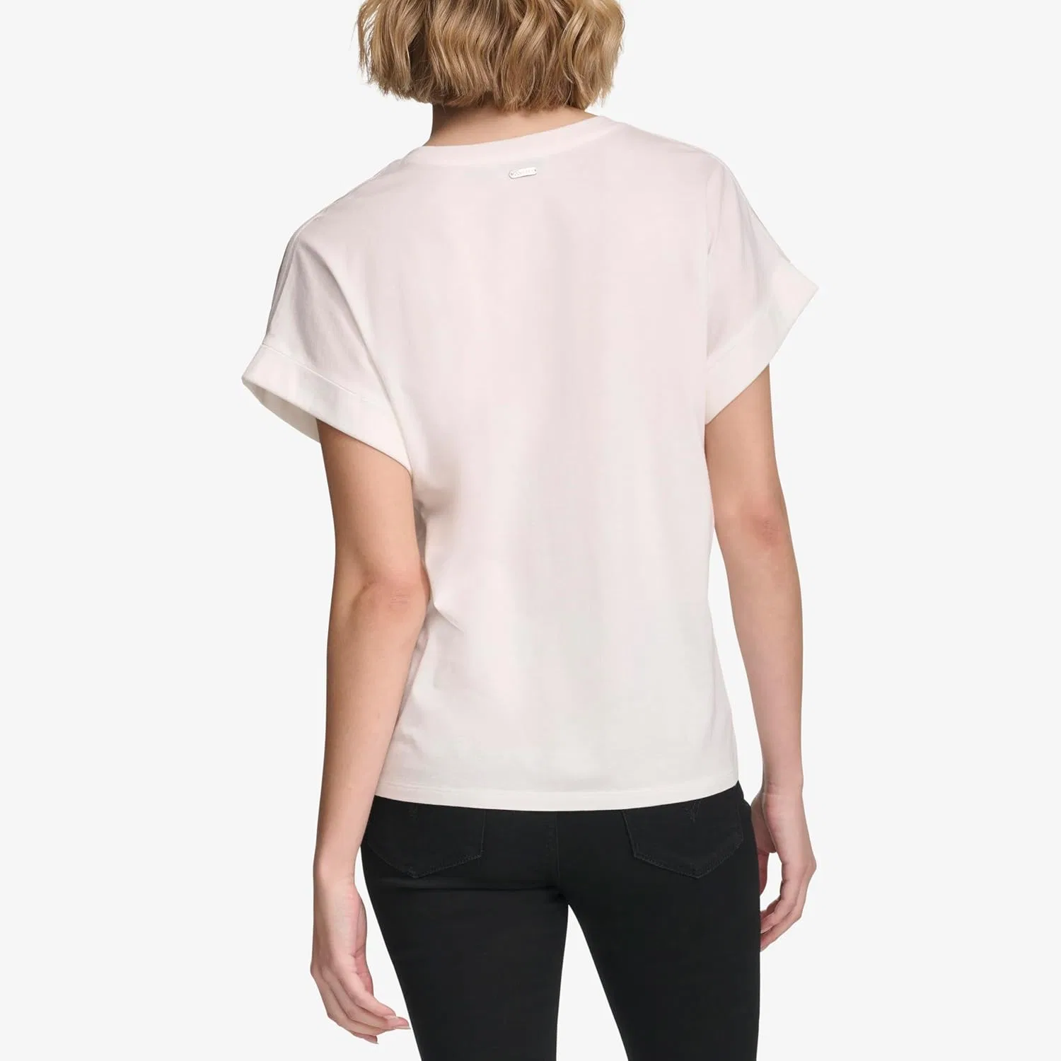 Футболка с коротким рукавом, смешанная медиа, Calvin Klein, мягкий белый — фото 4