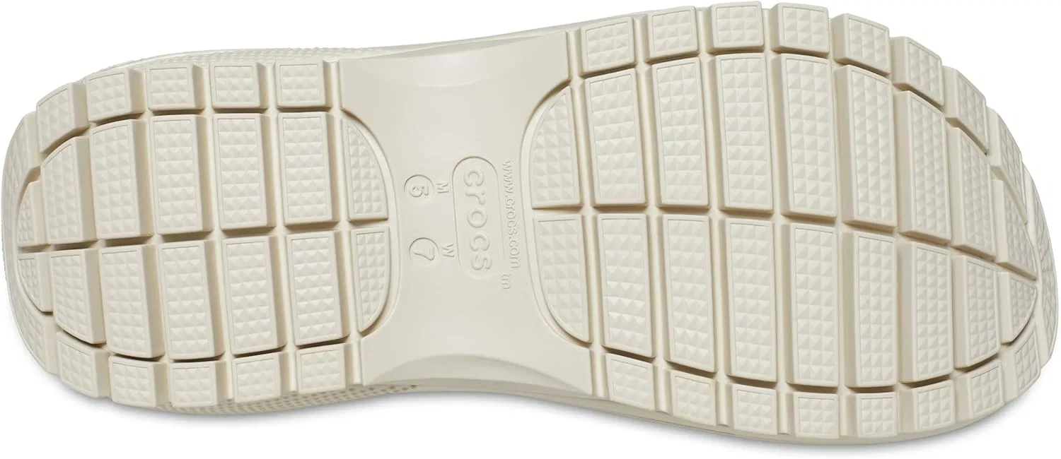 Сандалии Crocs унисекс Mega Crush с тремя ремешками на платформе, Bone — фото 3