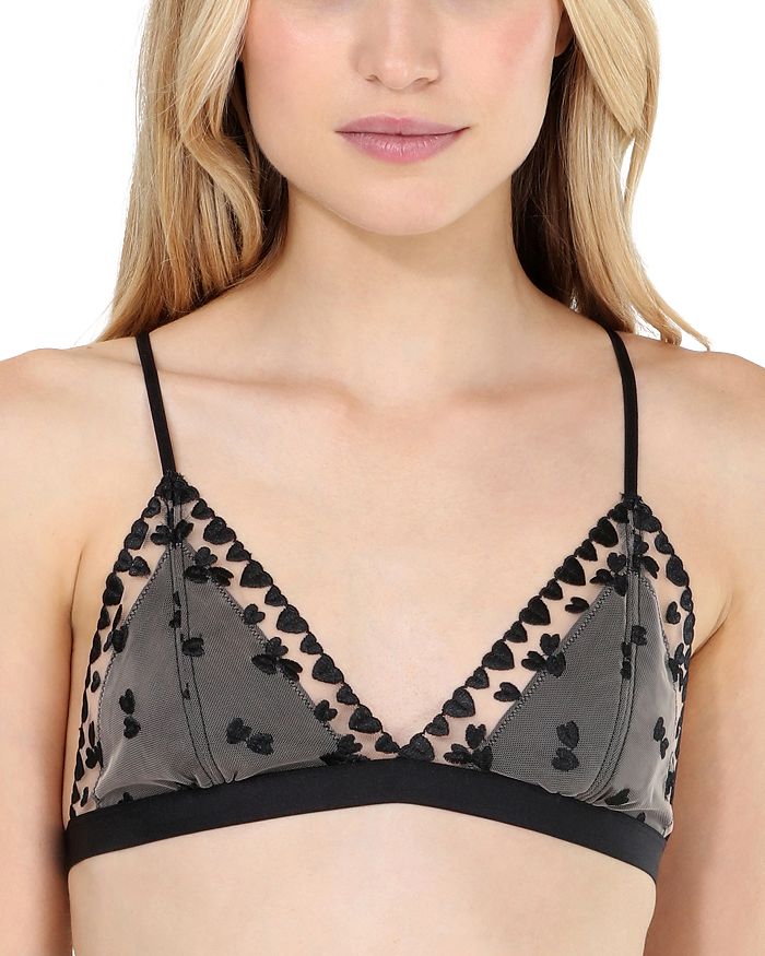 

Бюстгальтер-бралетт Katarina Heart Mesh Honeydew, черный