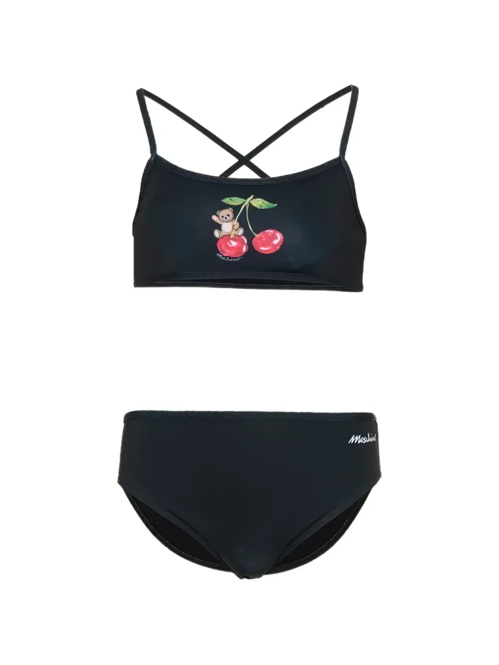 Бикини с вышивкой Moschino Kids, черный
