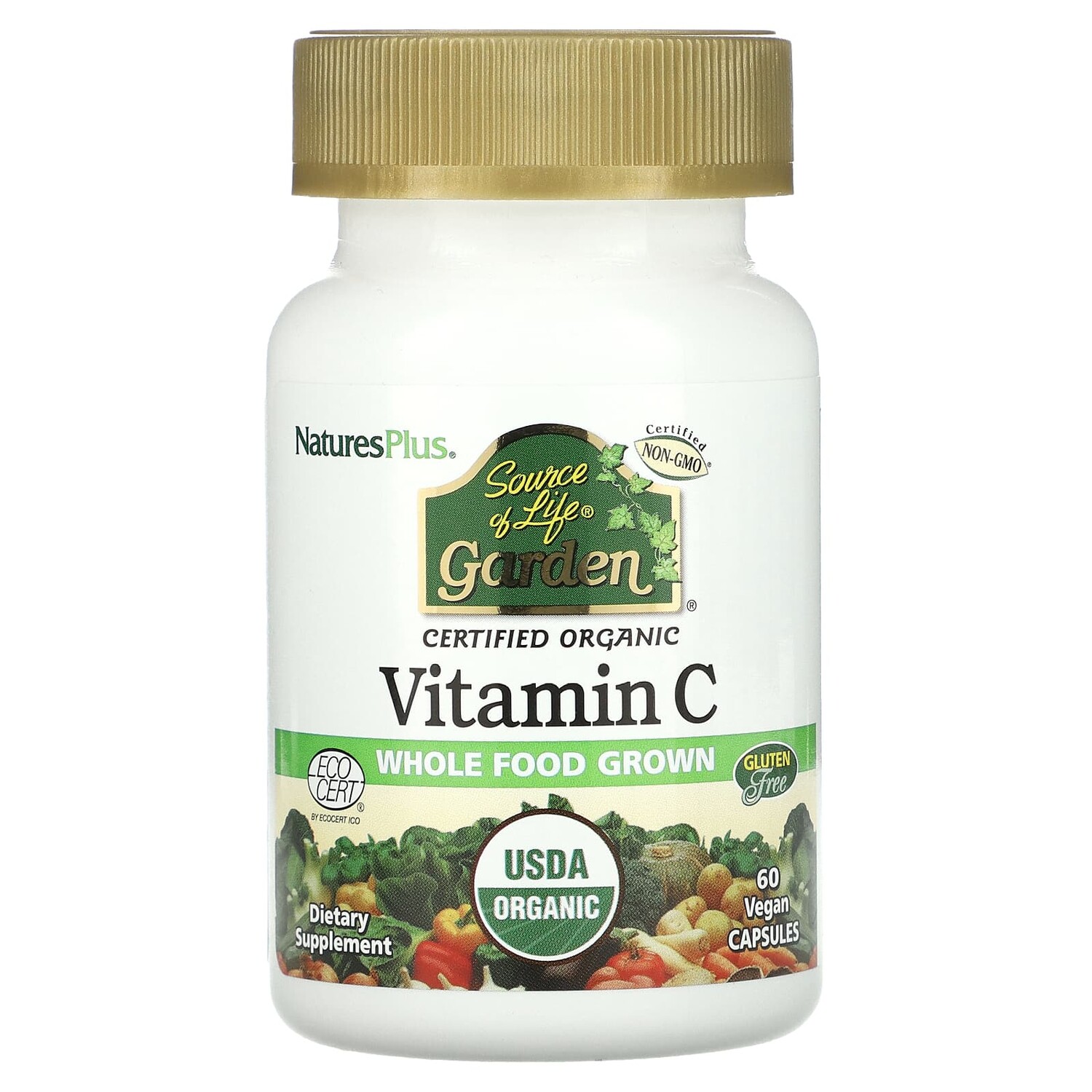 

Nature's Plus Source of Life Garden Certified Organic Vitamin C 60 Vegan Capsules