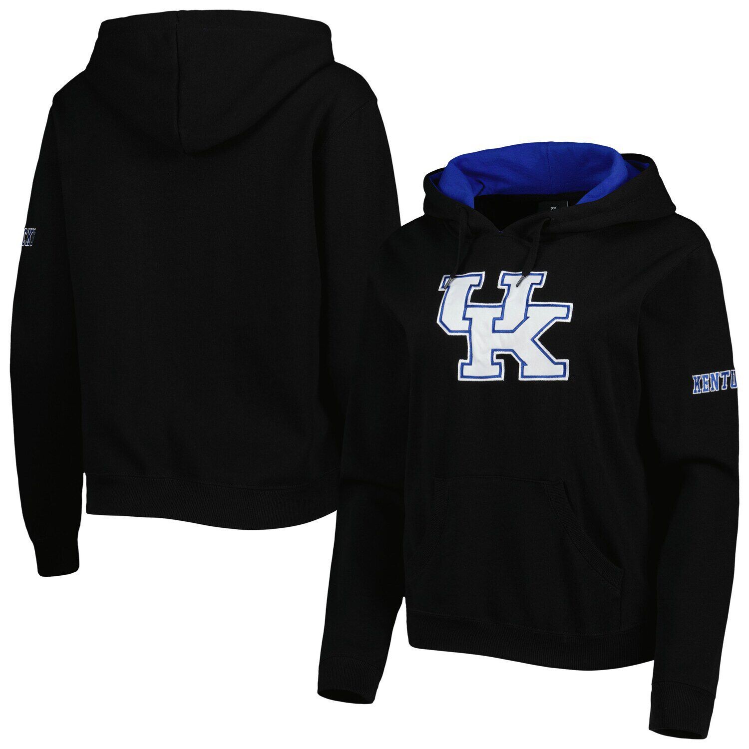 

Женский черный пуловер с капюшоном и большим логотипом Kentucky Wildcats Team