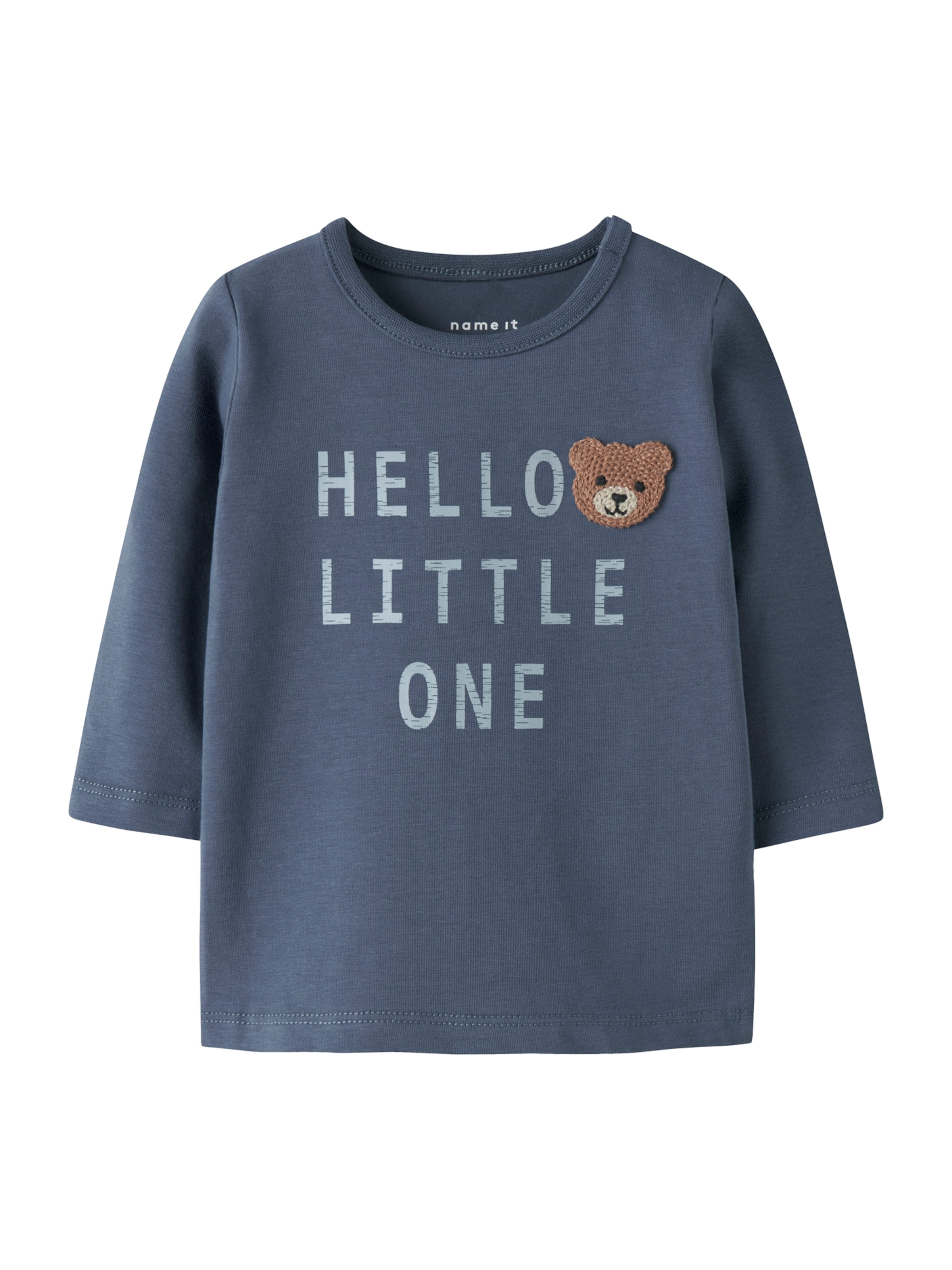 

NAME IT Лонгслив 'NBMDUSINUS' в цвете индиго, дымчато-голубой