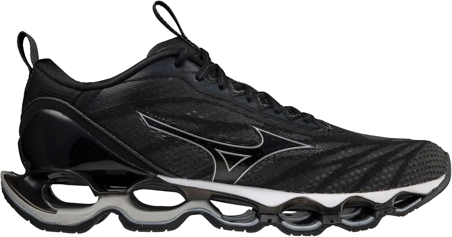 Кроссовки Mizuno Unisex Welle Prophecy 11 для бега, Dark Shadow Silver Black — фото 3