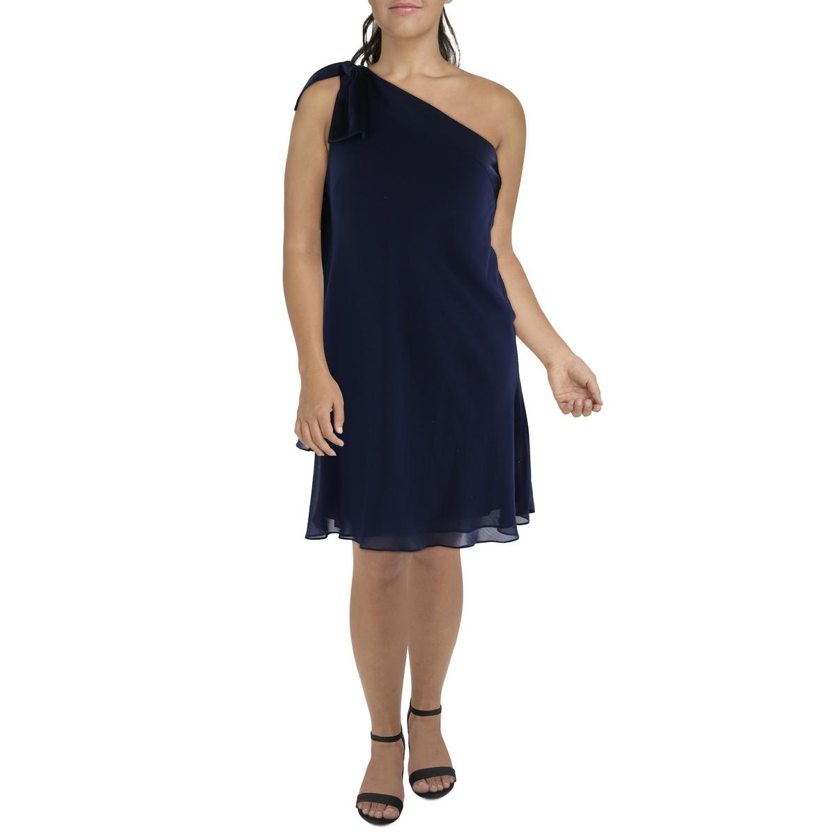 

Женское короткое мини-платье на одно плечо Lauren Ralph Lauren, цвет refined navy