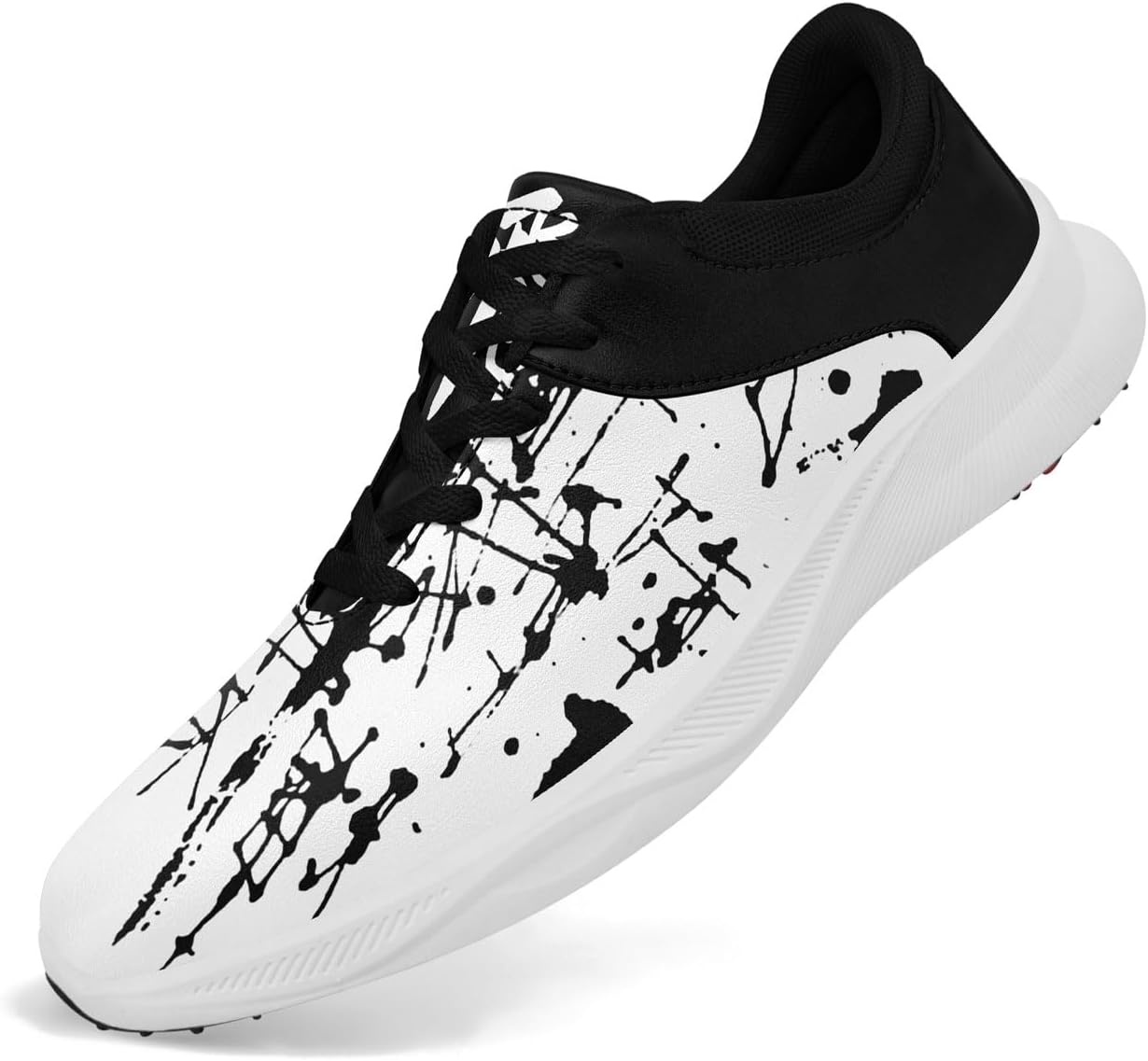 

Мужские гольф-кроссовки, спортивные водонепроницаемые гольф-ботинки без шипов, нескользящие с воздухопроницаемой амортизацией, спортивная обувь для женщин Coolcustomize, черный