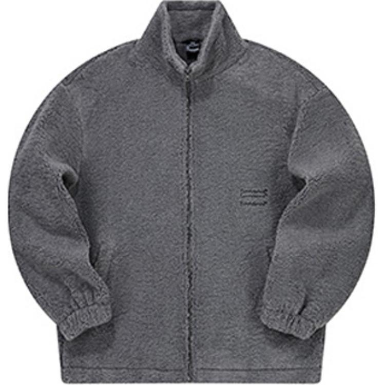 

361° Пальто унисекс с бархатистой текстурой темно-серое