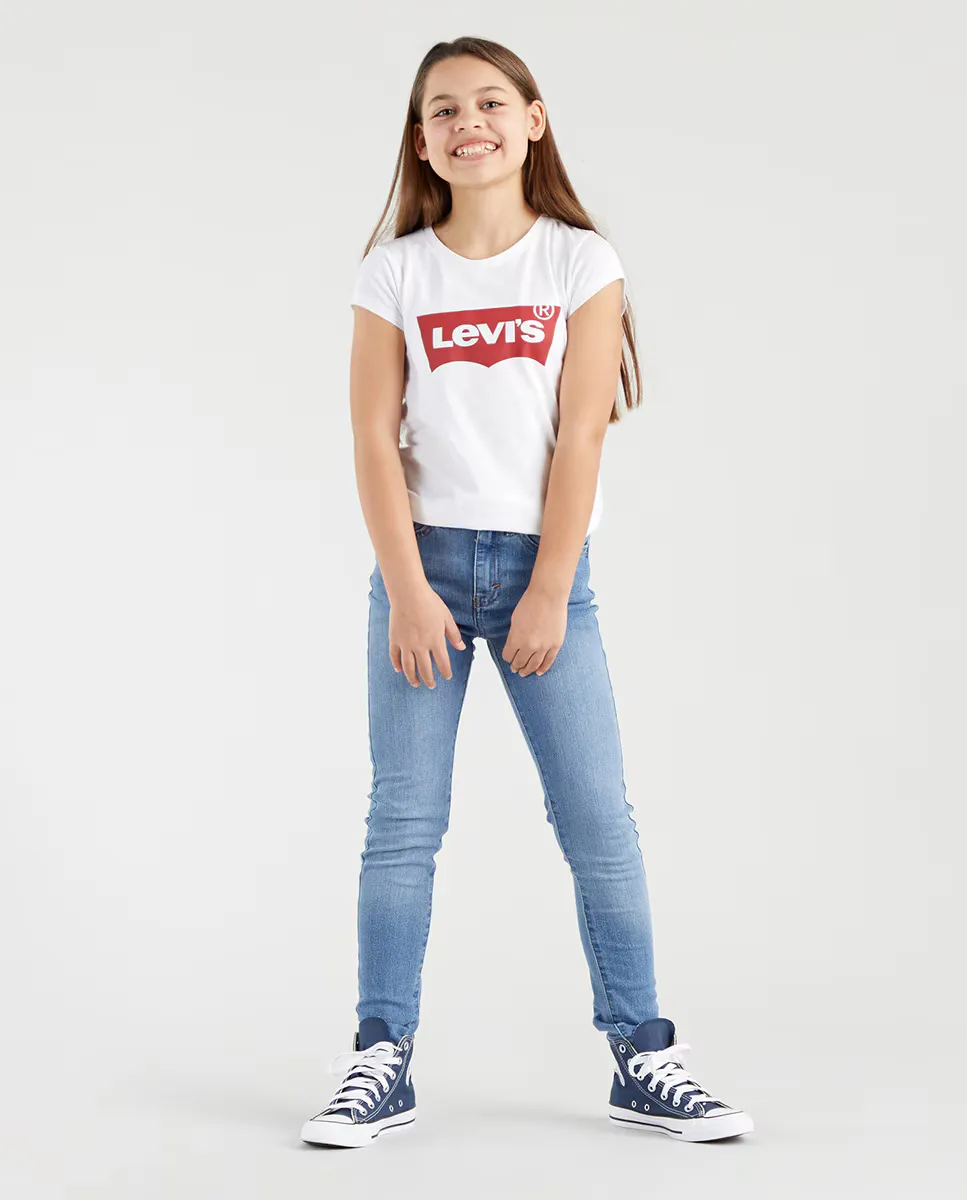 

Супер узкие брюки для девочки синего цвета Levi's, синий