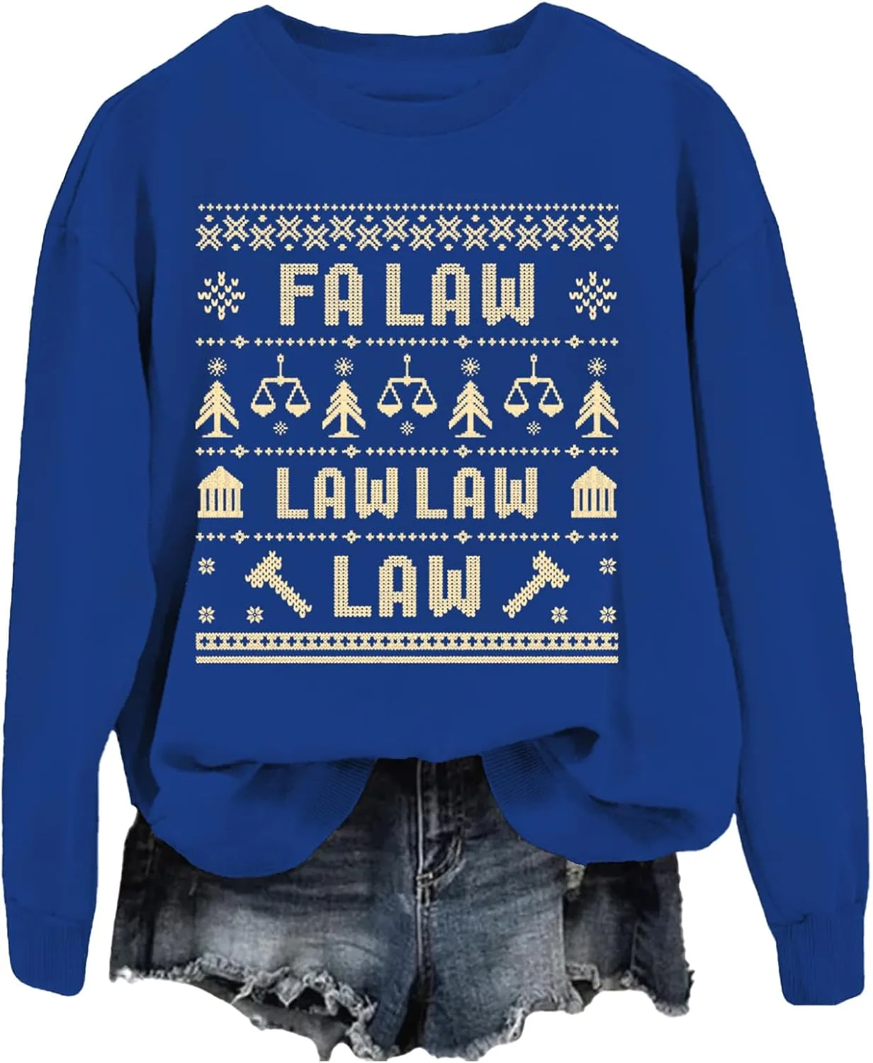 

Свитшот Lawyer Christmas с длинными рукавами для мужчин и женщин SIMJEW