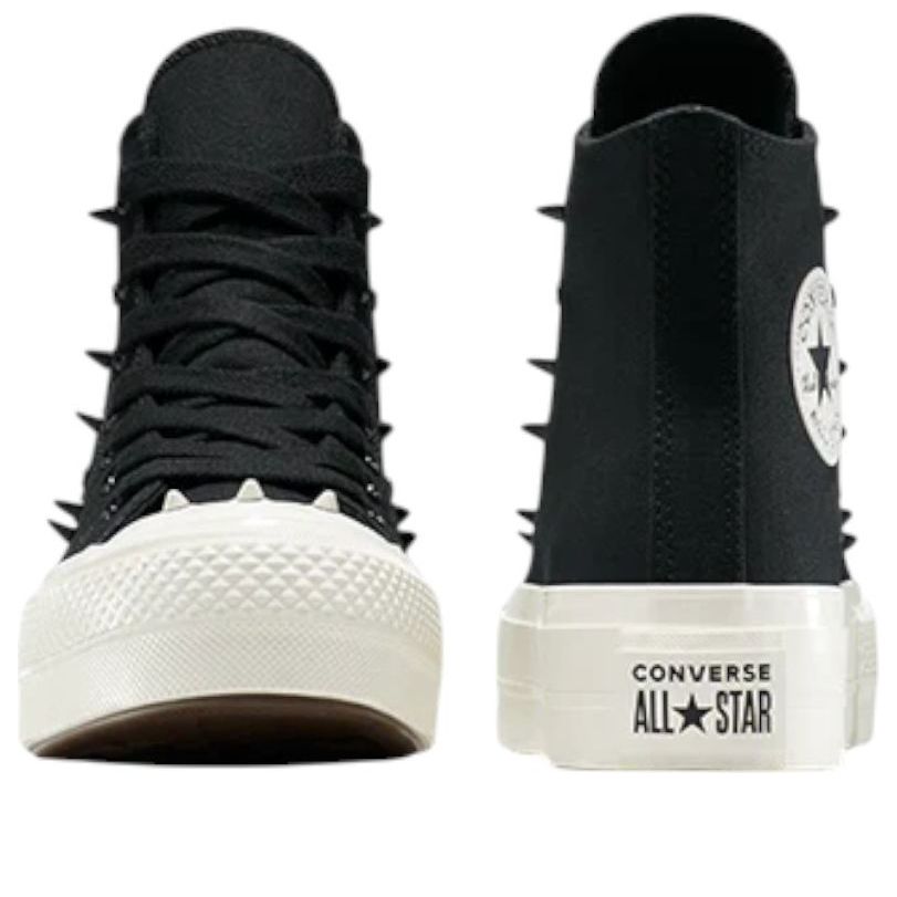 Кроссовки (WMNS) Converse Chuck Taylor All Star Lift Platform Spikes 'Black Vintage White' — фото 4