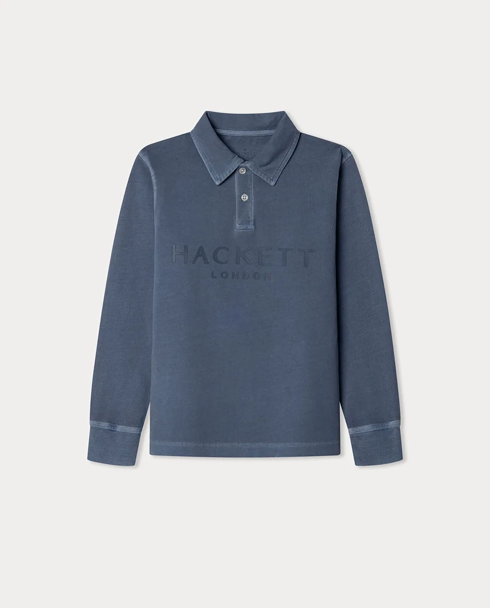 

Детская рубашка-поло с длинным рукавом Hackett, синий