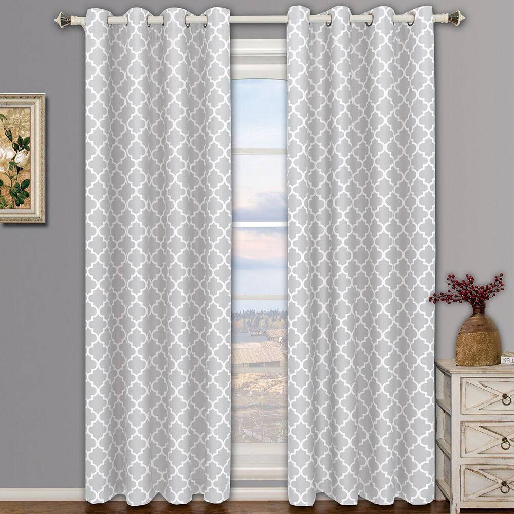 

Пара затемняющих теплоизолированных штор Meridian Room (набор из 2 панелей) Egyptian Linens, цвет Silver