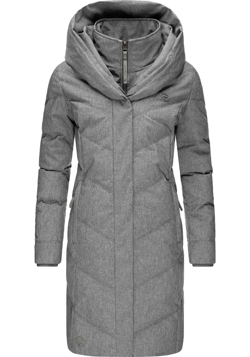 

Зимняя куртка Ragwear "Natalka II Intl.", с капюшоном, стильная стеганая зимняя парка с большим капюшоном, серый