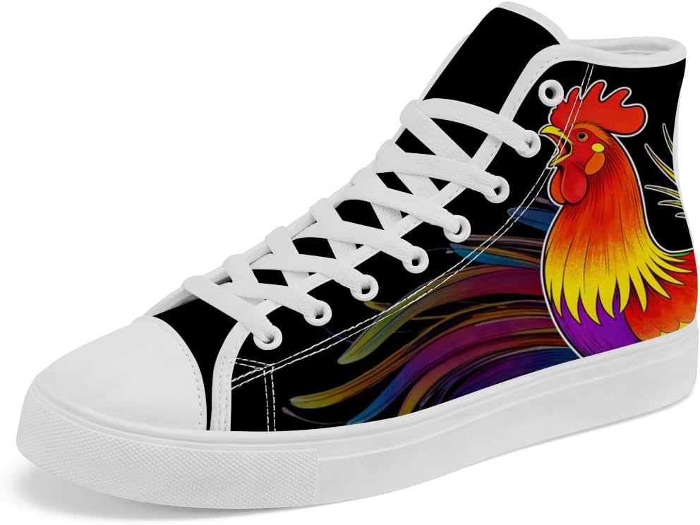 

Кеды Rooster высокие на шнуровке для женщин и мужчин, повседневные высокие кеды Chebing, 612 Multicolor