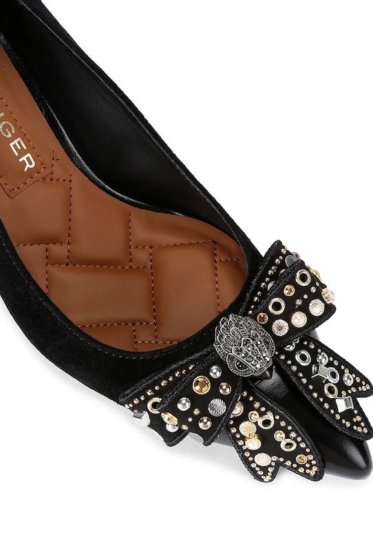 Замшевые туфли-лодочки Belgravia с бантом Kurt Geiger London, черный — фото 3
