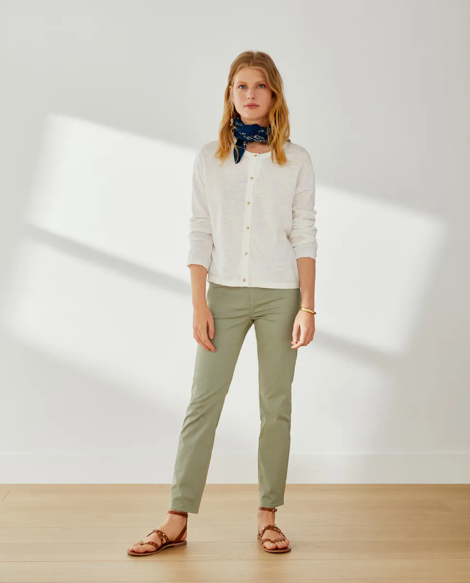 

Прямые однотонные женские джеггинсы Southern Cotton, цвет Jabón