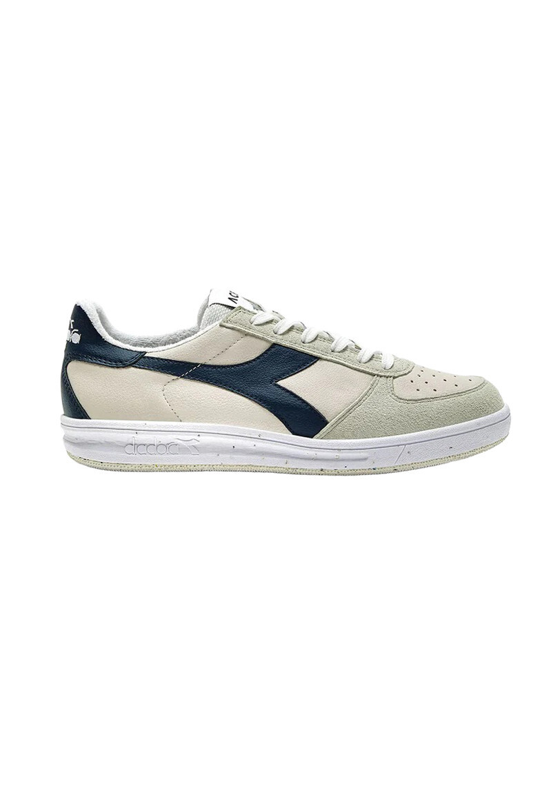 

Кроссовки мужские Diadora кожаные с перфорацией, бежево-синий