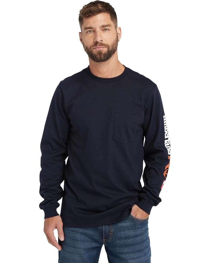 

Футболка Timberland PRO FR Cotton Core Long-Sleeve Pocket, темно-синий