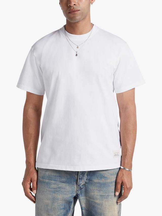 

Хлопковая футболка Regular Fit с коротким рукавом и принтом Cupid DENHAM, White